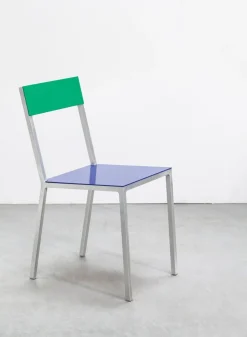 SUSAN BIJL Meubels^Alu Chair, Dark Blue Seat, Green Back - Muller Van Severen