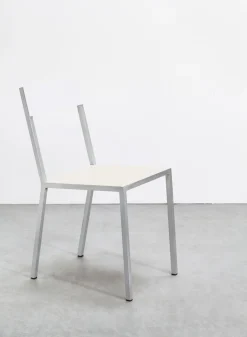 SUSAN BIJL Meubels^Alu Chair, Ivory Seat, White Back - Muller Van Severen