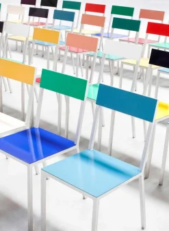SUSAN BIJL Meubels^Alu Chair, Yellow Seat, Pink Back - Muller Van Severen