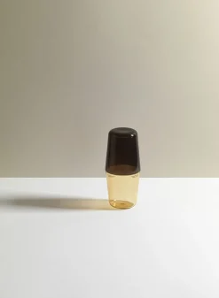 SUSAN BIJL Glaswerk^Carafe & Tumbler, Sepia Brown & Sand - R+D.Lab