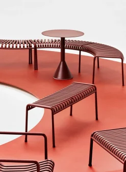 SUSAN BIJL Meubels^Palissade Bench, Iron Red - Hay