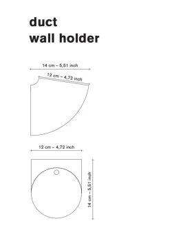 SUSAN BIJL Wand^Porcelain Wall Holder, White - Destroyers Builders