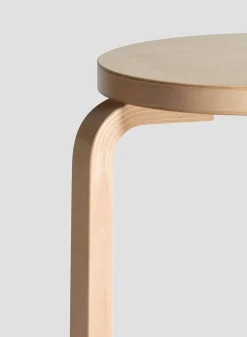 SUSAN BIJL Meubels^Stool 60, Legs Birch, Seat Birch -Artek