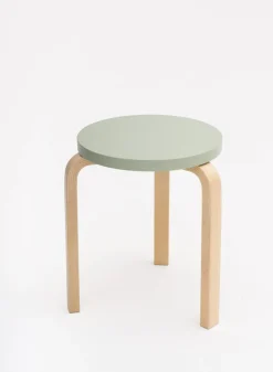 SUSAN BIJL Meubels^Stool 60, Legs Birch, Seat Green - Artek