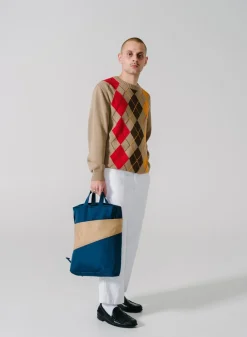 SUSAN BIJL The New Backpack^The New Backpack Navy & Camel