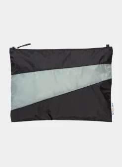 SUSAN BIJL The New Pouch^The New Pouch Black & Grey Large
