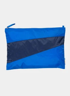 SUSAN BIJL The New Pouch^The New Pouch Blue & Navy Large