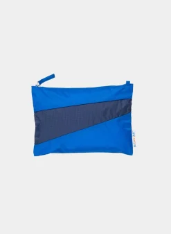 SUSAN BIJL The New Pouch^The New Pouch Blue & Navy Medium