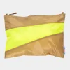 SUSAN BIJL The New Pouch^The New Pouch Camel & Fluo Yellow Large