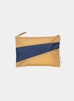 SUSAN BIJL The New Pouch^The New Pouch Camel & Navy Medium
