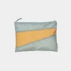 SUSAN BIJL The New Pouch^The New Pouch Grey & Camel Medium