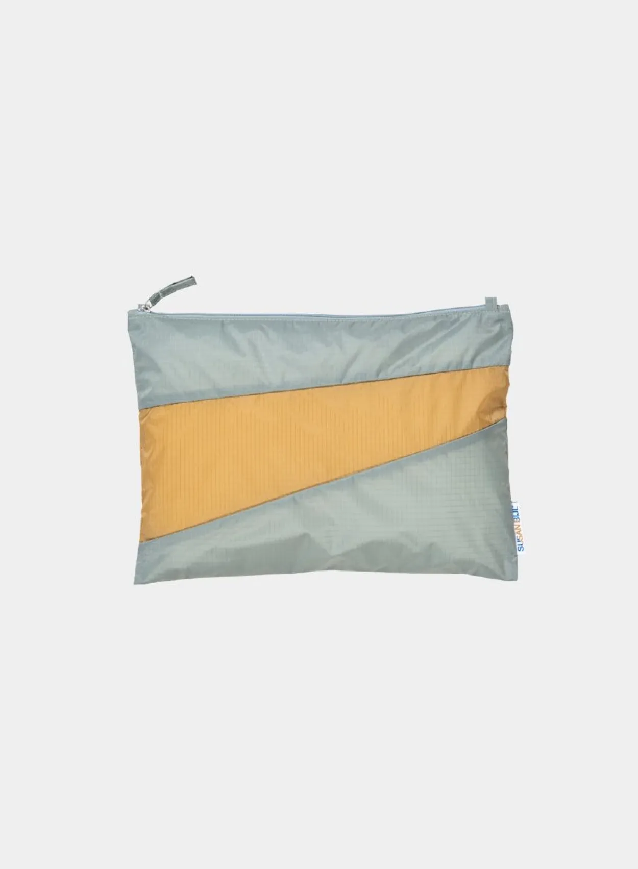 SUSAN BIJL The New Pouch^The New Pouch Grey & Camel Medium