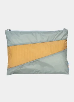 SUSAN BIJL The New Pouch^The New Pouch Grey & Camel Large