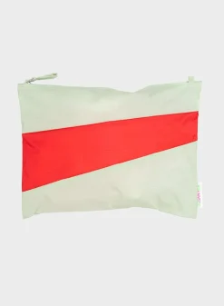 SUSAN BIJL The New Pouch^The New Pouch Pistachio & Redlight Large