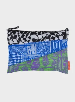 SUSAN BIJL The New Pouch^The New Pouch Terrazzo Taselaar Blue Large