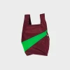 SUSAN BIJL The New Shopping Bag^The New Shopping Bag Burgundy & Greenscreen Small