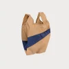 SUSAN BIJL The New Shopping Bag^The New Shopping Bag Camel & Navy Small
