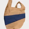 SUSAN BIJL The New Shopping Bag^The New Shopping Bag Camel & Navy Large