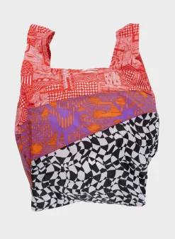 SUSAN BIJL The New Shopping Bag^The New Shopping Bag Endless Smoking Croissant Red Large