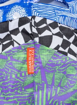 SUSAN BIJL The New Shopping Bag^The New Shopping Bag Endless Smoking Croissant Blue Medium