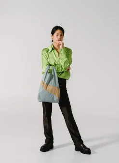 SUSAN BIJL The New Shopping Bag^The New Shopping Bag Grey & Camel Medium