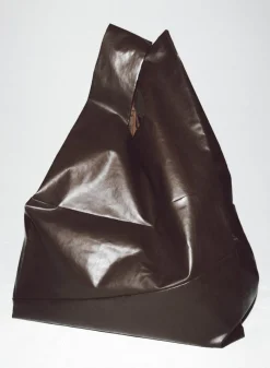 SUSAN BIJL The New Shopping Bag^The New Shopping Bag Large, Oil Dark Brown