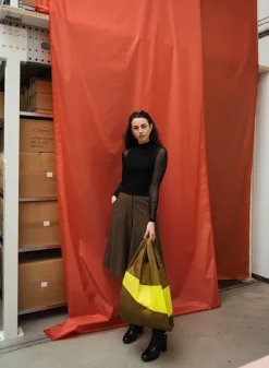 SUSAN BIJL The New Shopping Bag^The New Shopping Bag Make & Fluo Yellow Large