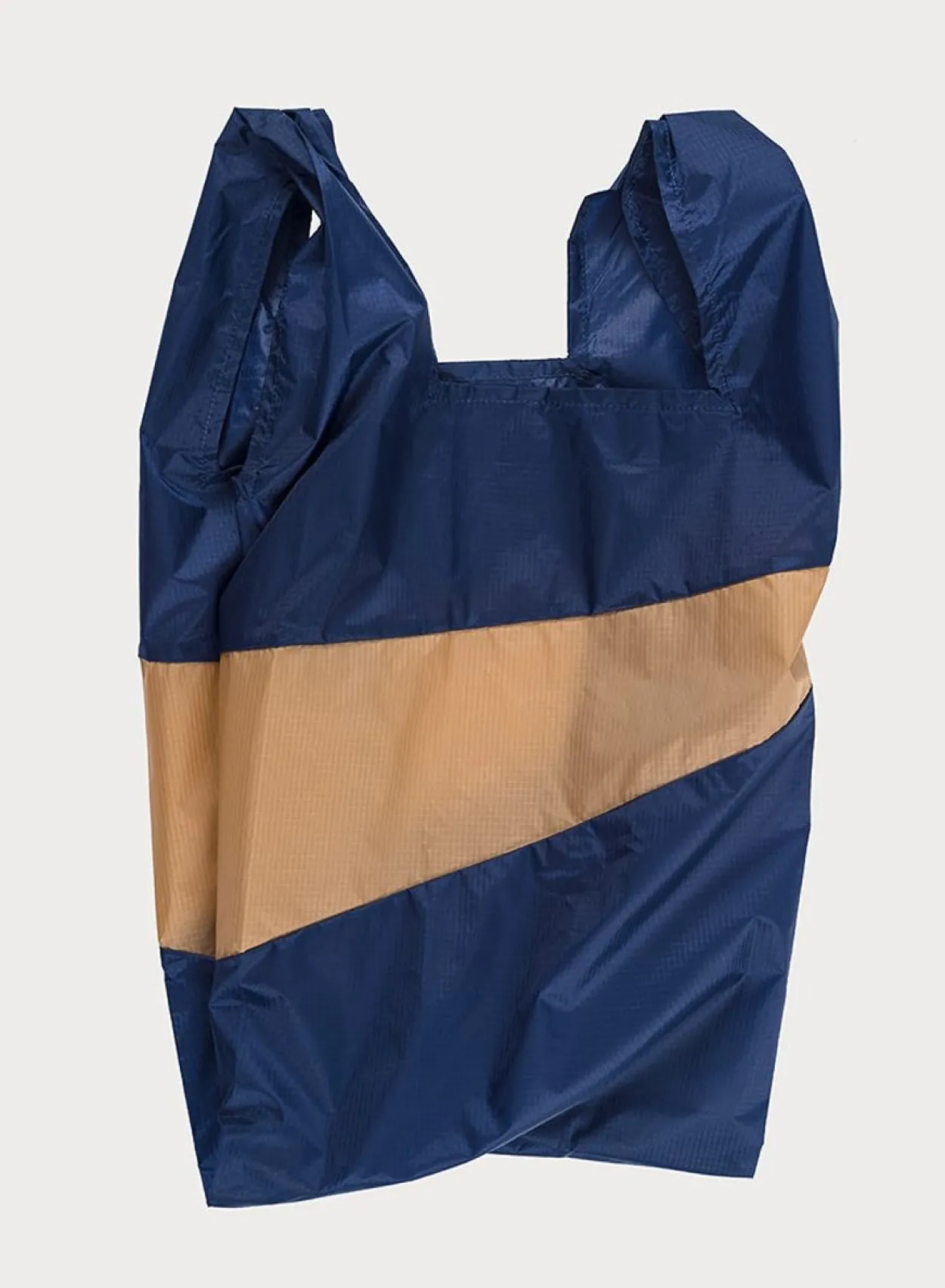 SUSAN BIJL The New Shopping Bag^The New Shopping Bag Navy & Camel Large