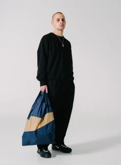 SUSAN BIJL The New Shopping Bag^The New Shopping Bag Navy & Camel Large