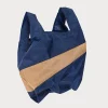 SUSAN BIJL The New Shopping Bag^The New Shopping Bag Navy & Camel Medium