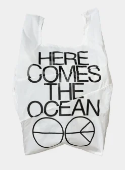 SUSAN BIJL The New Shopping Bag^The New Shopping Bag Ocean White Large