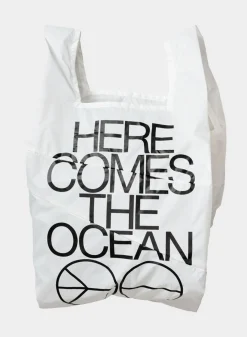 SUSAN BIJL The New Shopping Bag^The New Shopping Bag Ocean White Large