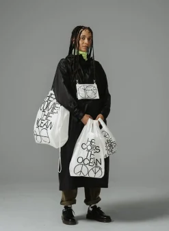 SUSAN BIJL The New Shopping Bag^The New Shopping Bag Ocean White Medium