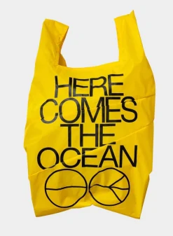 SUSAN BIJL The New Shopping Bag^The New Shopping Bag Ocean Tv Yellow Large