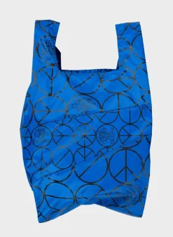 SUSAN BIJL The New Shopping Bag^The New Shopping Bag Peace Blue Large