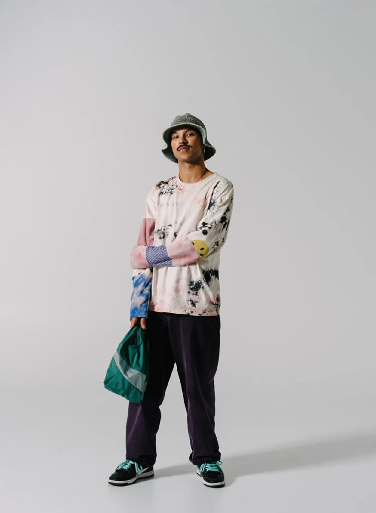 SUSAN BIJL The New Shopping Bag^The New Shopping Bag Pine & Grey Small