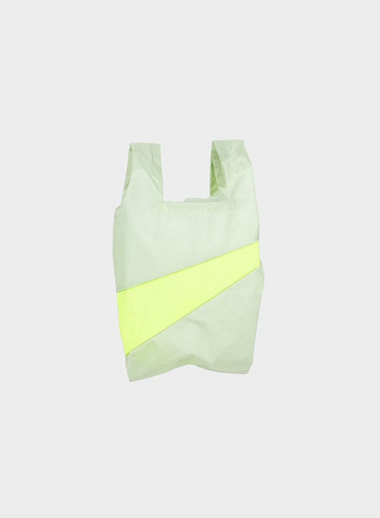 SUSAN BIJL The New Shopping Bag^The New Shopping Bag Pistachio & Fluo Yellow Small
