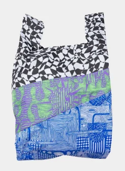 SUSAN BIJL The New Shopping Bag^The New Shopping Bag Terrazzo Taselaar Blue Large