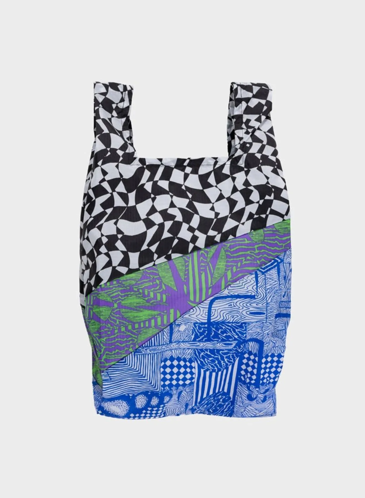 SUSAN BIJL The New Shopping Bag^The New Shopping Bag Terrazzo Taselaar Blue Medium