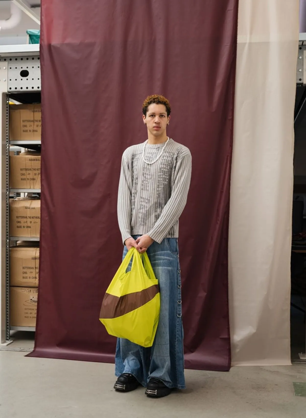SUSAN BIJL The New Shopping Bag^The New Shopping Bagsport & Brown Large