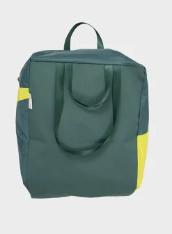 SUSAN BIJL The New Stash Bag^The New Stash Bag Pine & Fluo Yellow Large