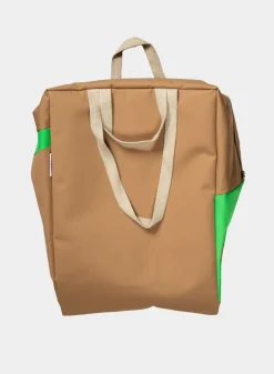 SUSAN BIJL The New Tote Bag^The New Tote Bag Camel & Greenscreen Large