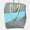 SUSAN BIJL The New Tote Bag^The New Tote Bag Grey & Key Blue Large